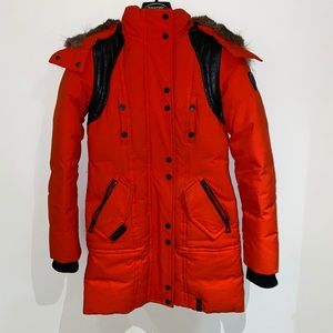 SALE Rudsak down parka with fur hood and trim